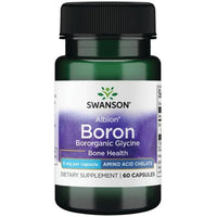 Swanson Albion Boron Bororganic Glycine 6mg – Optimal Bone Support, Hormonal Health, 60 Capsules