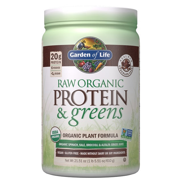 Garden of Life Raw Organic Protein & Greens, Chocolate - 610g