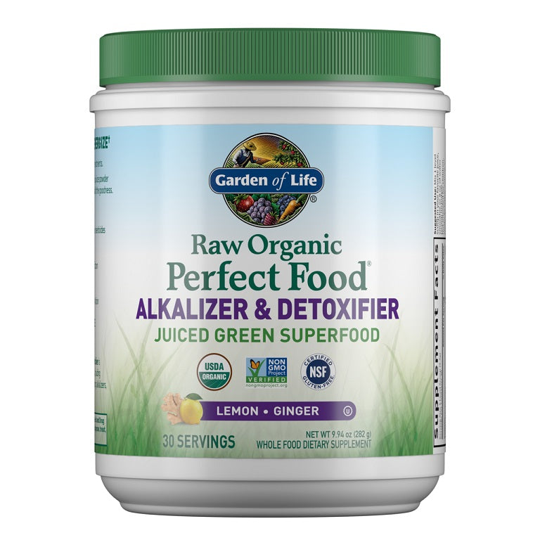 Garden of Life Raw Organic Perfect Food Alkalizer and Detoxifier - Lemon-Ginger - 282g