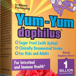 Jarrow Formulas Yum-Yum Dophilus, 1 Billion CFU (Raspberry) - 60 chewable tabs
