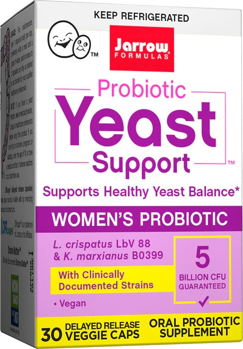 Jarrow Formulas Probiotic Yeast Support, 5 Billion CFU - 30 vcaps