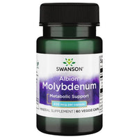 Swanson Albion Molybdenum 400mcg - Bioavailable Molybdenum for Enzyme Support | 60 Vcaps