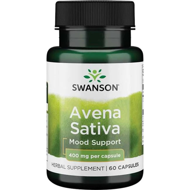 Swanson Avena Sativa 400mg – 60 Vegan Capsules for Relaxation & Mental Clarity