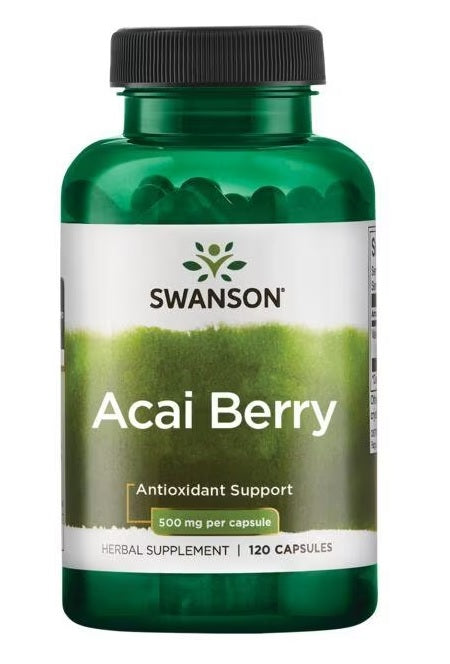 Swanson Acai Berry 500mg - 120 Vcaps for Weight Management & Immune Health