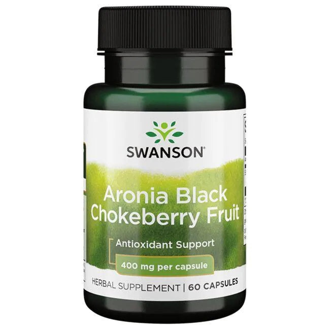Swanson Premium Aronia Black Chokeberry Fruit 400mg - 60 Capsules for Healthy Immunity