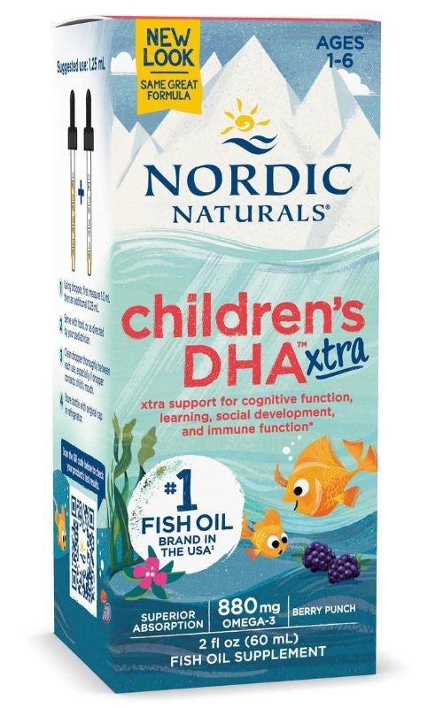 Nordic Naturals Children's DHA Xtra, 880mg Berry Punch - 60 ml.