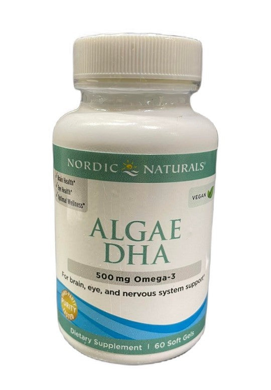 Nordic Naturals Algae DHA, 500mg - 60 softgels