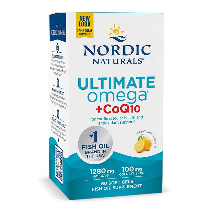 Nordic Naturals Ultimate Omega + CoQ10, 1280mg (Lemon) - 60 softgels