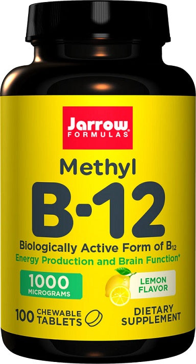 Jarrow Formulas Methyl B-12, 1000mcg (Lemon) - 100 chewable tablets