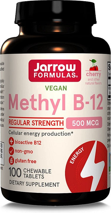 Jarrow Formulas Methyl B-12, 500mcg (Cherry) - 100 chewable tabs