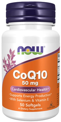 NOW Foods CoQ10 with Selenium & Vitamin E, 50mg - 50 softgels