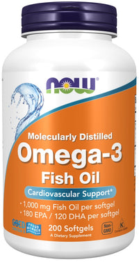 NOW Foods Omega-3 Molecularly Distilled - 200 softgels