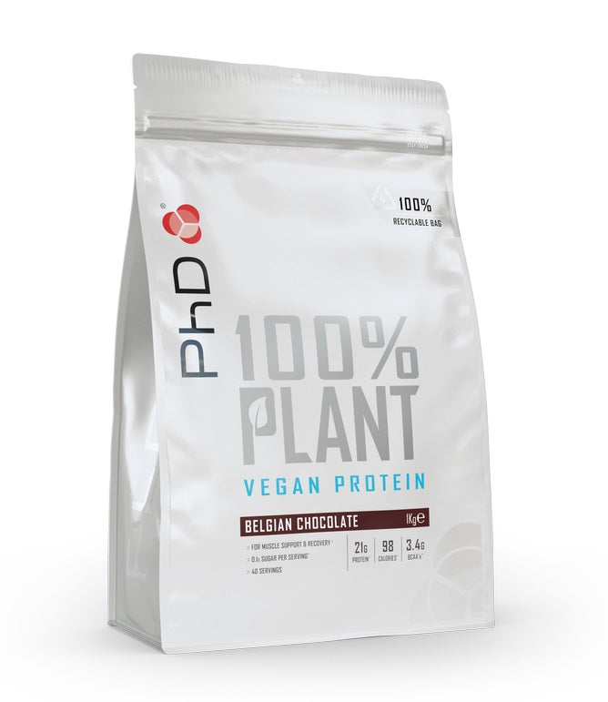 Phd 100% Plant, Belgian Chocolate - 1000g