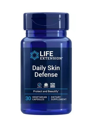 life extension daily skin defense 30 vcaps supplement facts