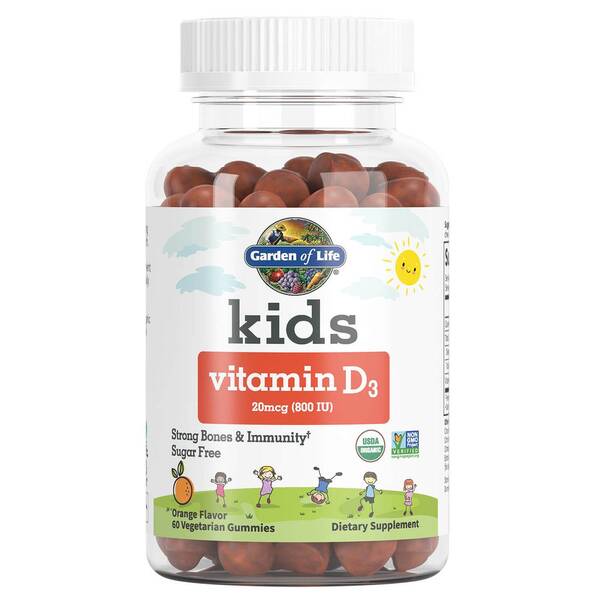 Garden of Life Kids Vitamin D3, Orange - 60 vegetarian gummies